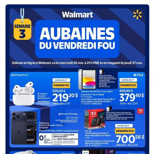  Walmart - Aubaines du Vendredi Fou