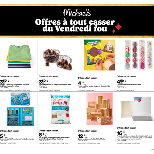  Michaels - Offres du Vendredi Fou