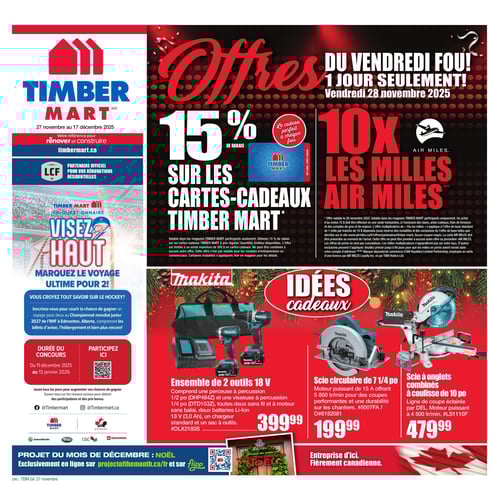  Timber Mart - Offres du Vendredi Fou