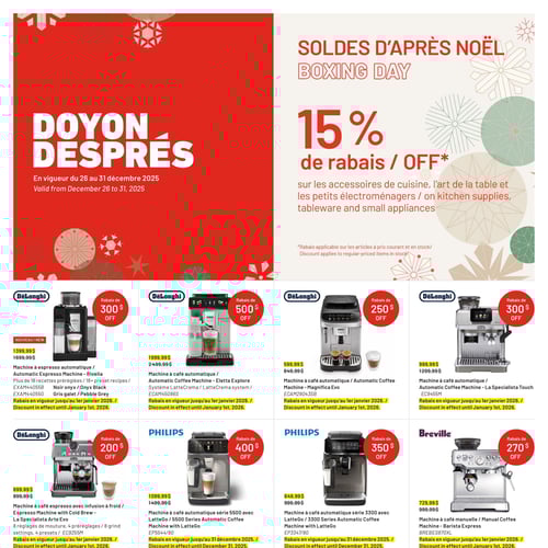  Doyon Després - Soldes d'Après Noël