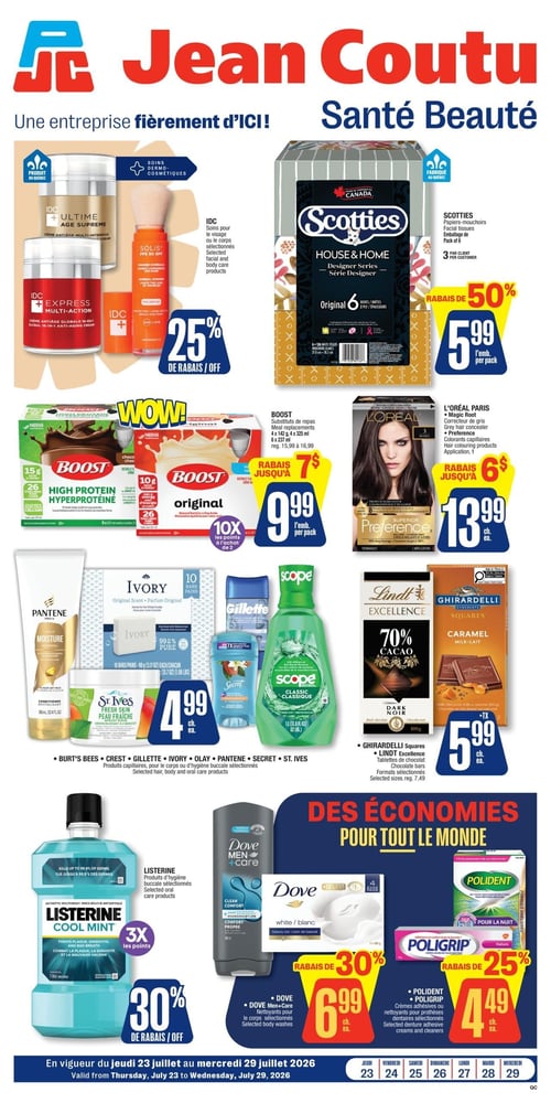 Circulaire Jean Coutu - Santé Beauté - Page 1