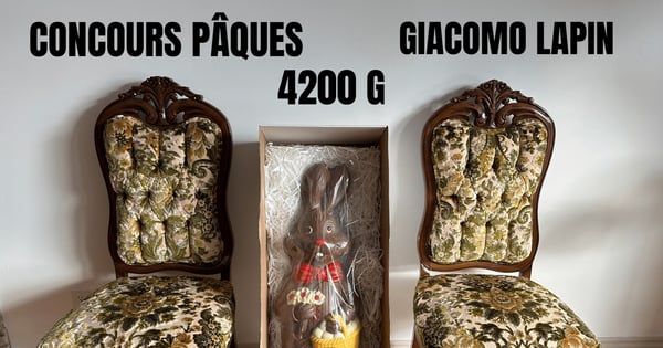 Concours GAGNEZ UN LAPIN EN CHOCOLAT DE MARQUE GIACOMO 4200 G !