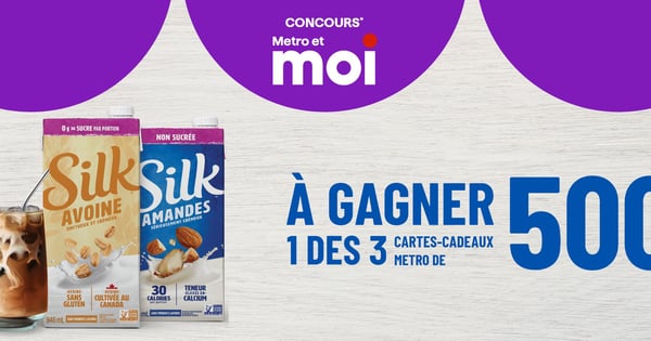 Concours Gagnez 1 des 3 cartes-cadeaux Metro d'une valeur de 500$!