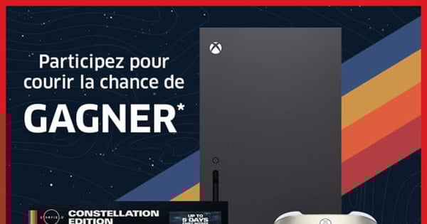 Concours Gagnez un ensemble de prix Starfield Xbox!