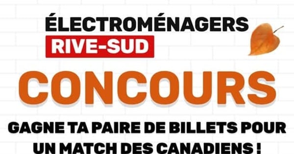 Concours Électroménagers Rive-Sud
