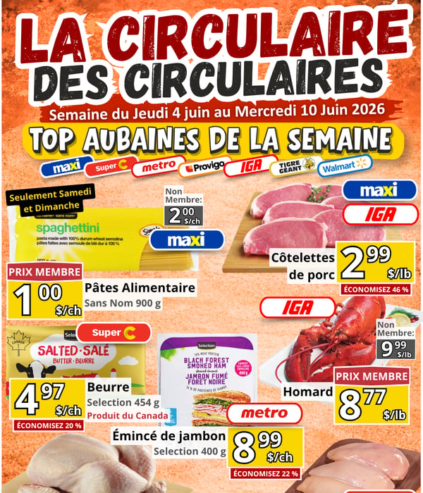 Visualisez notre sélection des meilleurs rabais d'épicerie