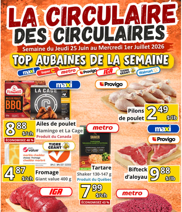 Visualisez notre sélection des meilleurs rabais d'épicerie