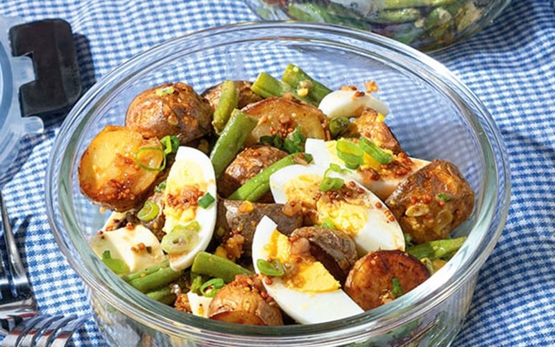 Salade de Pommes de Terre, Haricots Verts et œufs