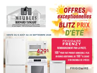 Afficher Circulaire Meubles Bernard Tanguay - Offres Exceptionnelles Première page de Circulaire Meubles Bernard Tanguay - Offres Exceptionnelles
