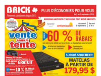 Première page de Circulaire Brick - Vente sous la Tente