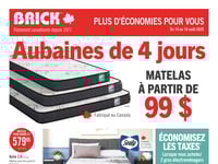 Première page de Circulaire Brick Aubaines de 4 Jours