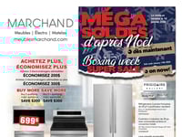 Afficher Circulaire Meubles Marchand - Méga soldes d'Après Noël Première page de Circulaire Meubles Marchand - Méga soldes d'Après Noël