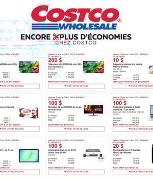 Première page de Rabais Costco