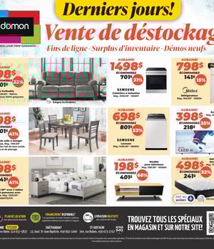 Première page de Circulaire Meubles Domon