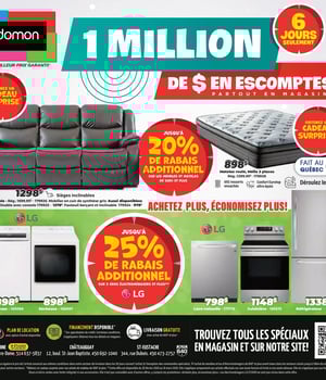 Première page de Circulaire Meubles Domon