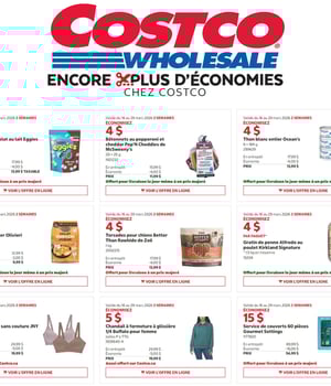 Première page de Rabais Costco