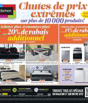 Première page de Circulaire Meubles Domon