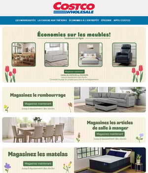 Image Promotionnelle: Économies sur les Meubles, seulement en ligne