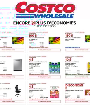 Première page de Rabais Costco
