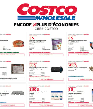 Première page de Rabais Costco