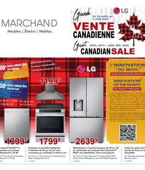 Première page de Circulaire Meubles Marchand - Vente Canadienne