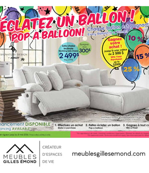 Première page de Circulaire Meubles Gilles Émond