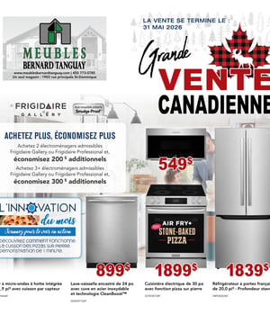 Première page de Circulaire Meubles Bernard Tanguay