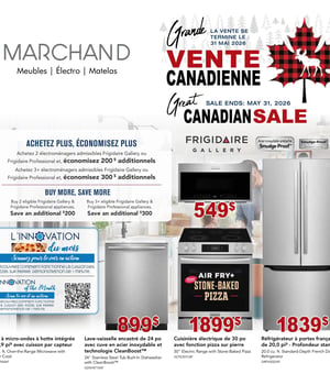 Première page de Circulaire Meubles Marchand - Vente Canadienne d'Électroménagers