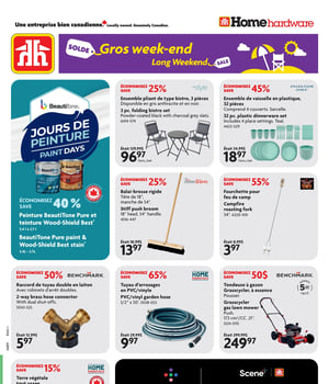 Première page de Circulaire Home Hardware