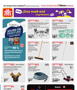Première page de Circulaire Home Hardware - Centre de Rénovation