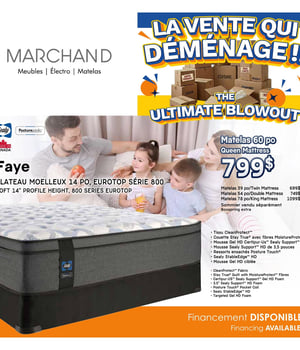 Première page de Circulaire Meubles Marchand - Matelas