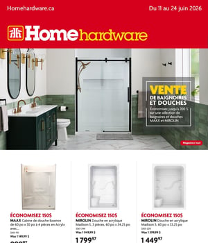 Première page de Circulaire Home Hardware - Vente de Baignoires et Douches