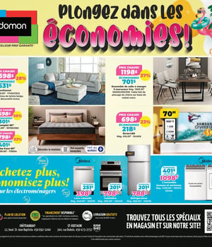 Première page de Circulaire Meubles Domon