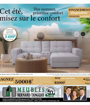 Première page de Circulaire Meubles Bernard Tanguay
