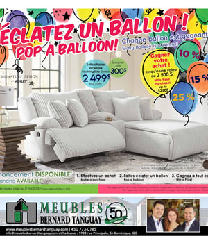 Première page de Circulaire Meubles Bernard Tanguay