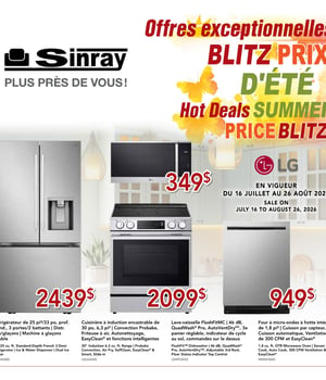 Première page de Circulaire Meubles Sinray - Électroménagers