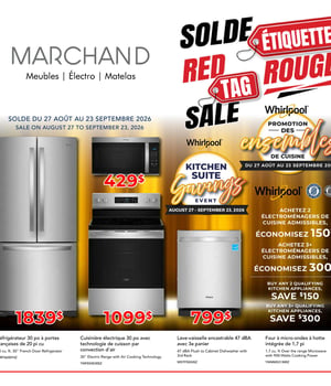 Première page de Circulaire Meubles Marchand - Solde Étiquette rouge