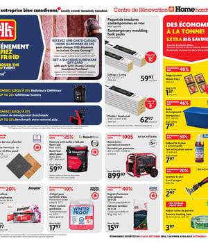 Première page de Circulaire Home Hardware - Centre de Rénovation