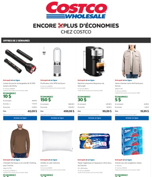 Première page de Rabais Costco