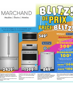 Première page de Circulaire Meubles Marchand - Blitz de prix