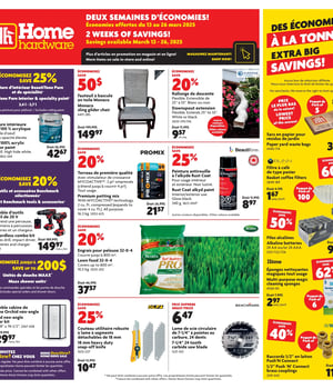 Première page de Circulaire Home Hardware