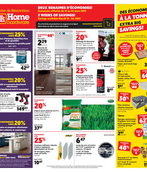 Première page de Circulaire Home Hardware - Centre de Rénovation