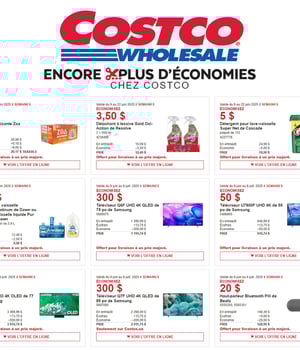 Première page de Rabais Costco