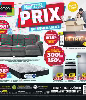 Première page de Circulaire Meubles Domon