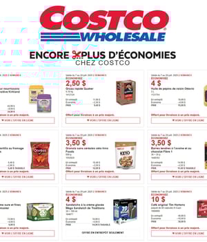 Première page de Rabais Costco