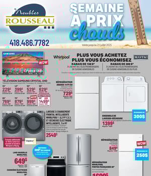 Première page de Circulaire Meubles Rousseau