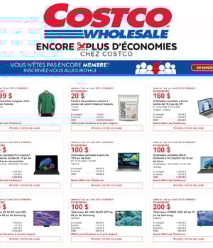 Première page de Rabais Costco