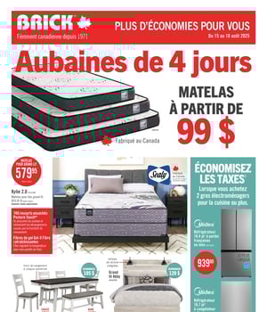Première page de Circulaire Brick Aubaines de 4 Jours