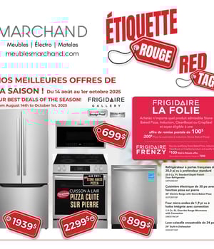 Première page de Circulaire Meubles Marchand - Étiquette rouge
