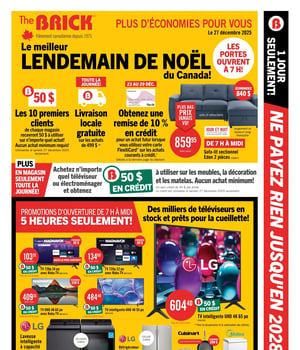 Première page de Circulaire Brick - Le Meilleur Lendemain de Noël